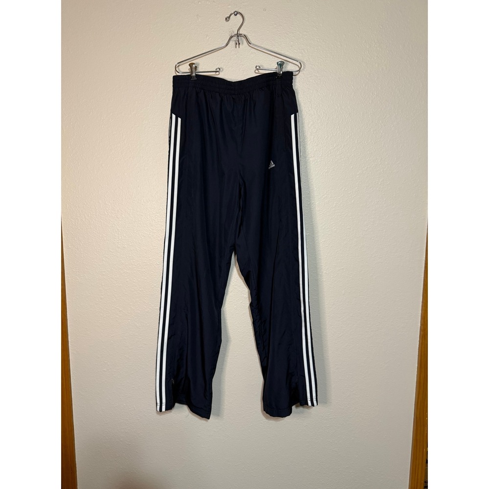 TWO PAIRS Adidas Mens Clima365 Track‎ Pants Bundle Navy Blue White Green Large L